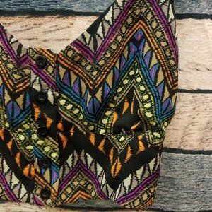 LF Aztec Orange Crop Top